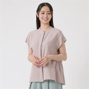 フレンチスリーブ  バックペプラムブラウス レディス EMMA JAMES(エマジェイムス) 263EM1091FM(ウスアカ-M)
