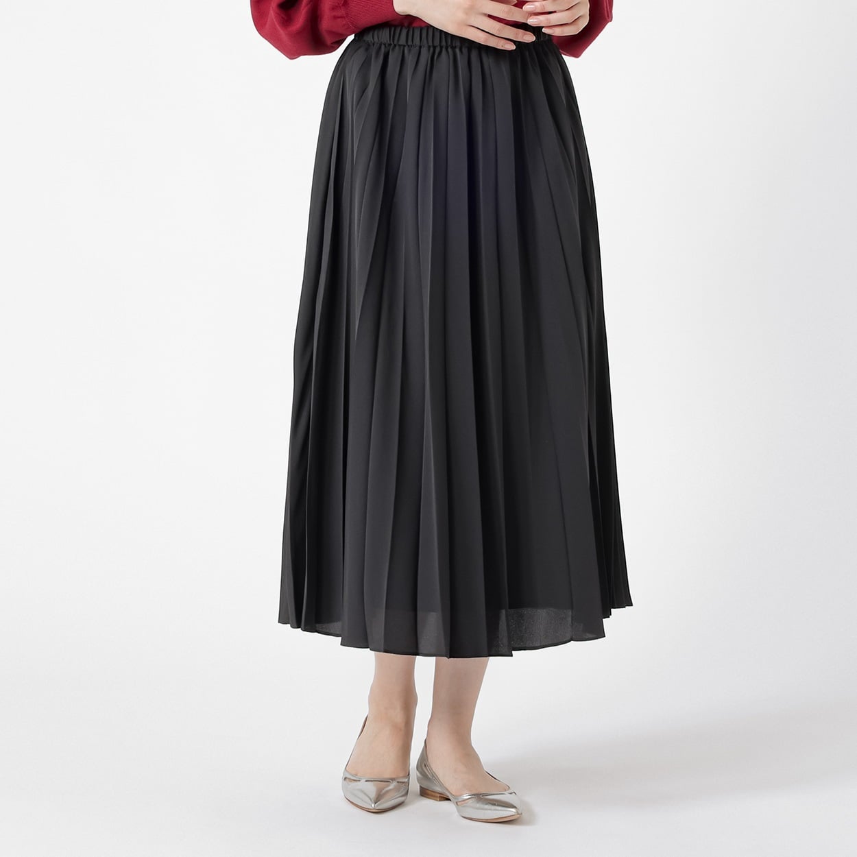 美メイク プリーツスカート レディス EMMA JAMES(エマジェイムス) 267EM508CT(クロ-M)