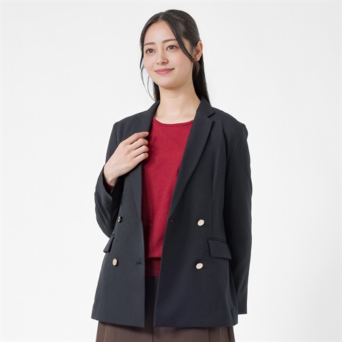 美メイク ダブルブレストジャケット レディス EMMA JAMES(エマジェイムス) 267EM510CT(コイアオ-M)