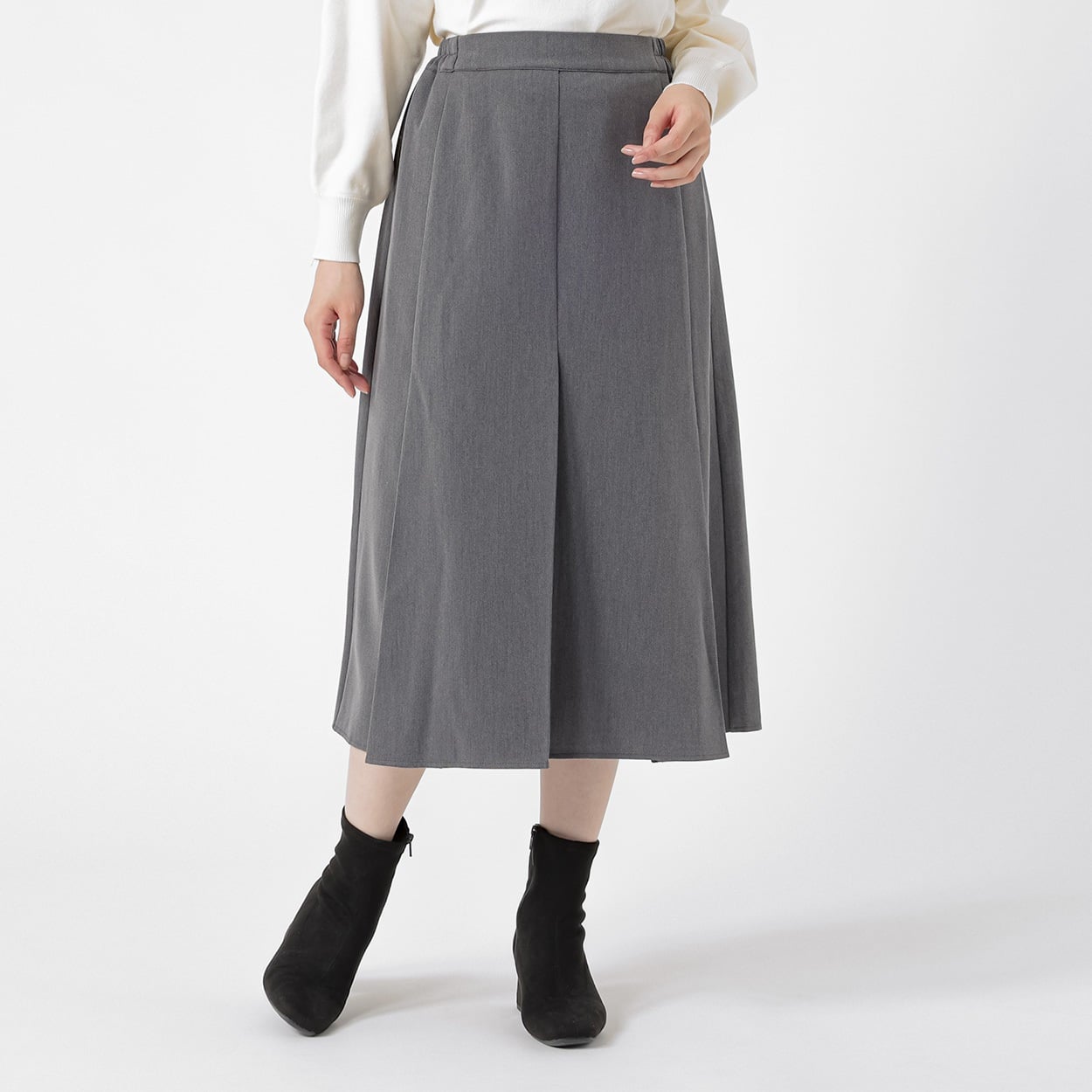 美メイク タックフレアースカート レディス EMMA JAMES(エマジェイムス) 267EM512CT(ウスクロ-L)