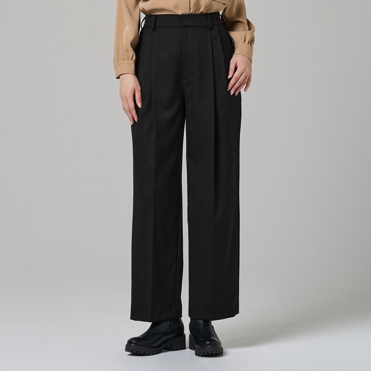 ESPRITMUR×ATSURO TAYAMA 2タックセミワイドパンツ レディス ESPRITMUR(エスプリミュール) 265ES489CT(クロ-L)