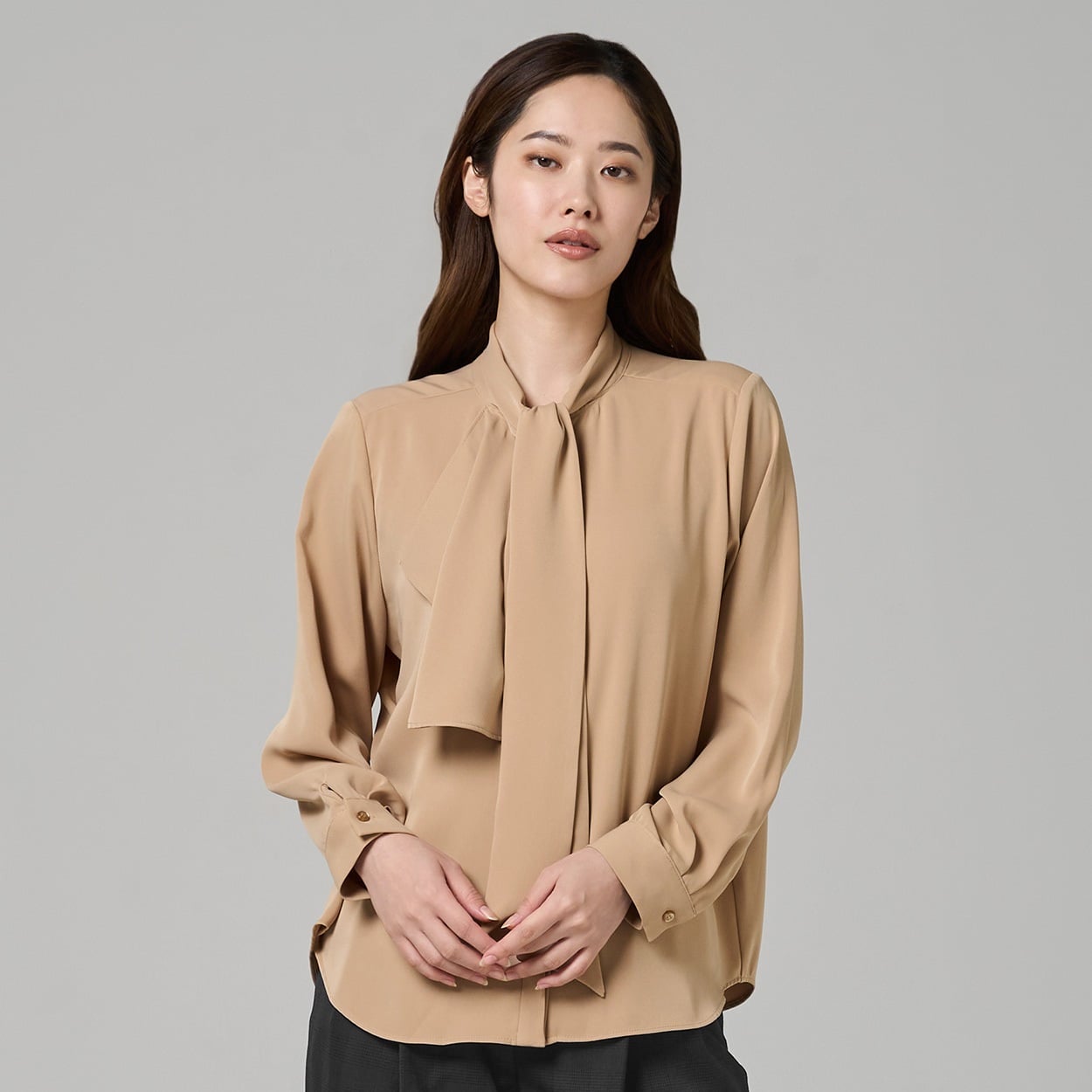 ESPRITMUR×ATSURO TAYAMA ドレープラッフルボウタイブラウス レディス ESPRITMUR(エスプリミュール) 265ES491CT(Ａウスチャ-L)