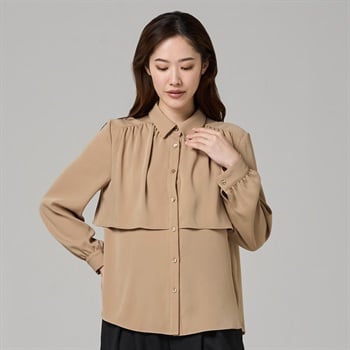 ESPRITMUR×ATSURO TAYAMA シャツカラーフロントレイヤードブラウス レディス ESPRITMUR(エスプリミュール) 265ES492CT(Ａウスチャ-M)