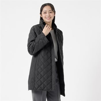 サーモプラス インナーボアダイアキルト中綿コート レディス Purelast(ピュアラスト) 267PL518CT(クロ-M)