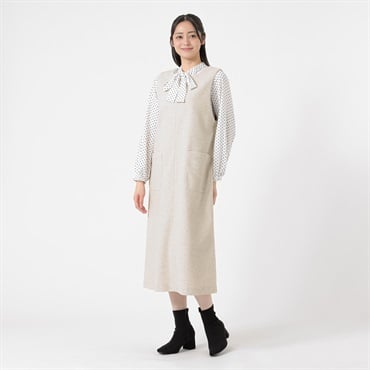 フエルトジャージー ジャンパースカート レディス EMMA JAMES(エマジェイムス) 267EM516CT(キナリ-M)