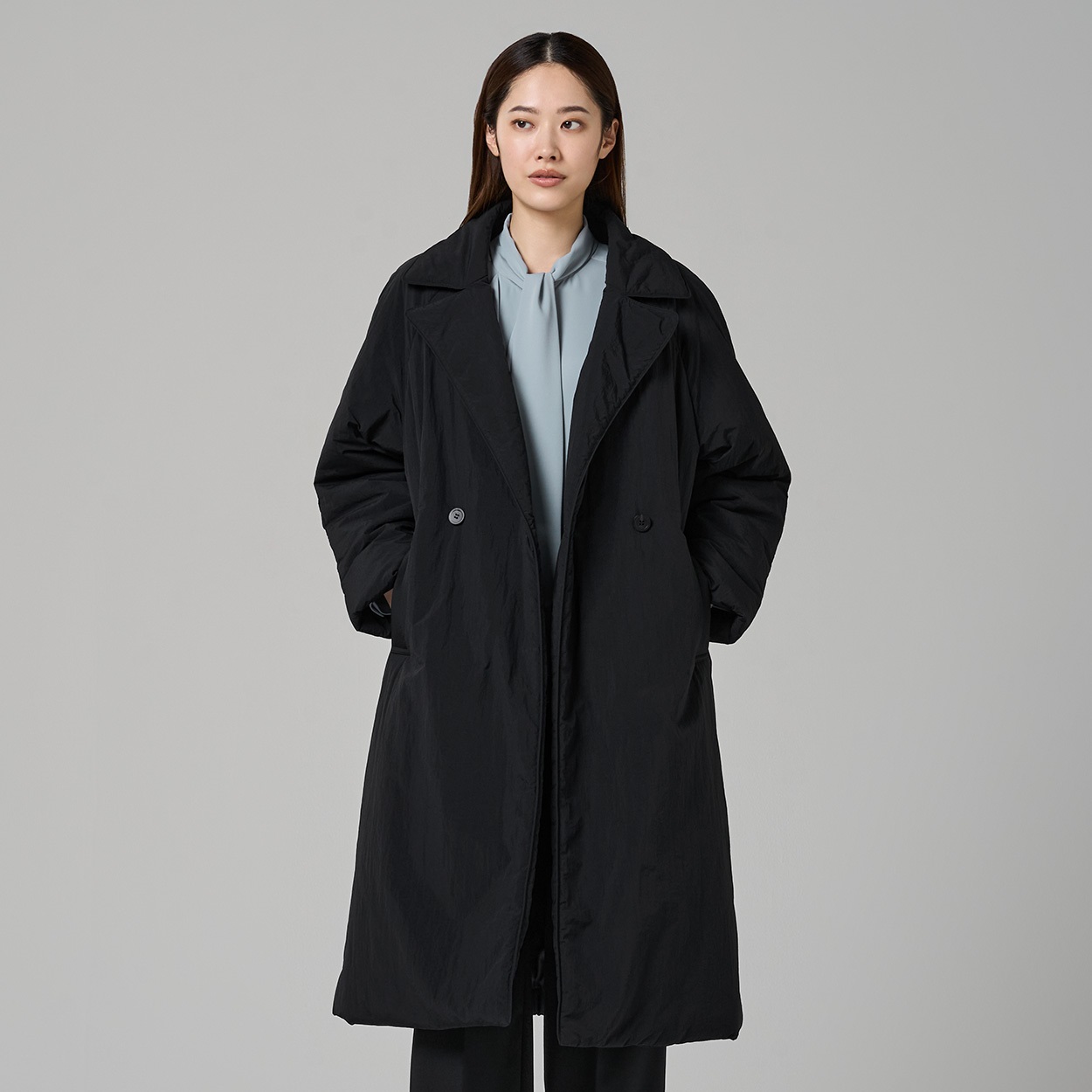 ESPRITMUR×ATSURO TAYAMA 蓄熱保温ロングトレンチコート レディス ESPRITMUR(エスプリミュール) 267ES522CT(クロ-L)