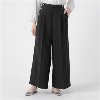 釦付ワイドパンツ レディス ESPRITMUR(エスプリミュール) 265ES152TH(クロ-S)