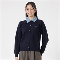 布帛衿二重重ね カーディガン レディス EMMA JAMES(エマジェイムス) 267EM818TH(コイアオ-M)