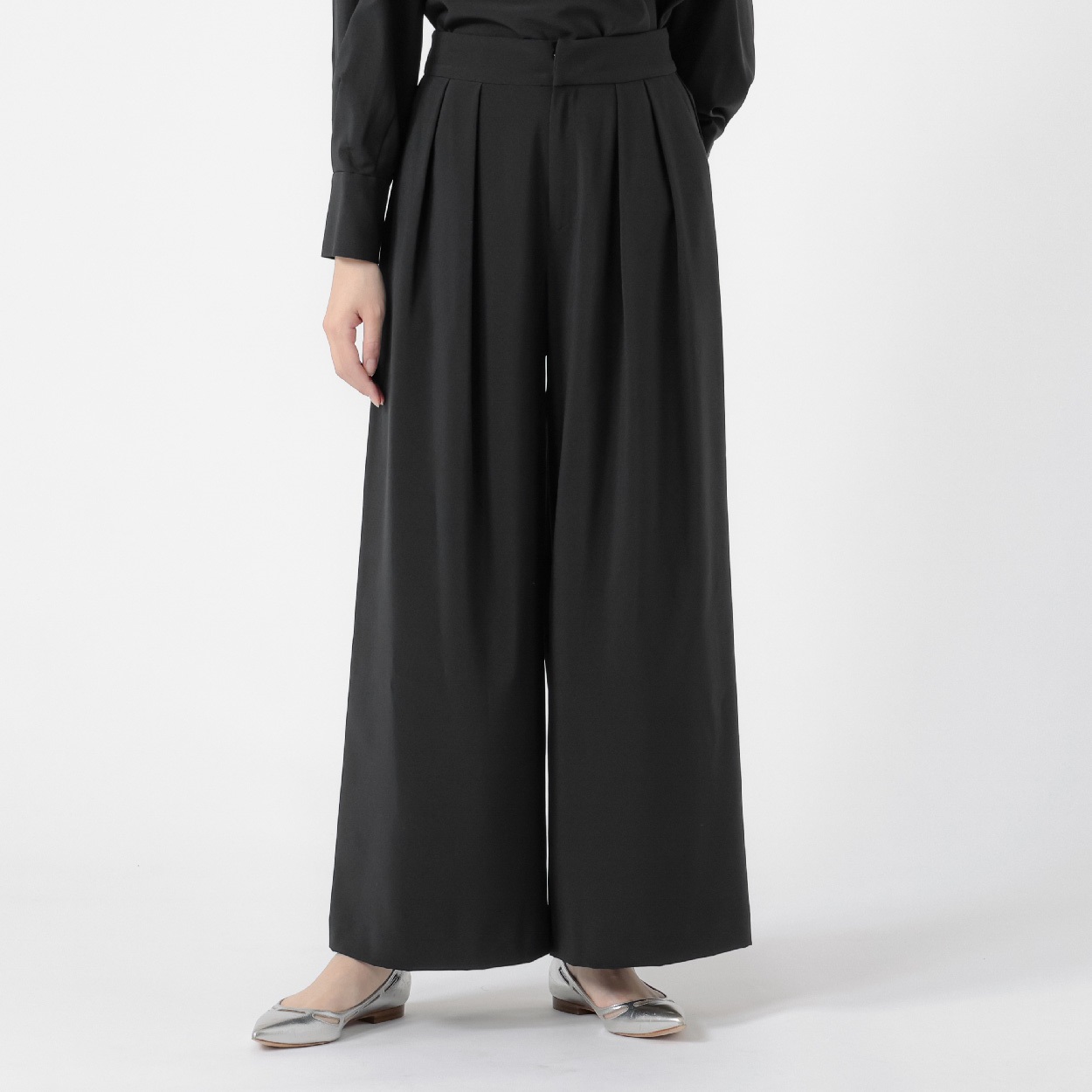 ESPRITMUR×オンワード樫山 ドライストレッチ ワンドパンツ レディス ESPRITMUR(エスプリミュール) 267ES003OK(クロ-M)