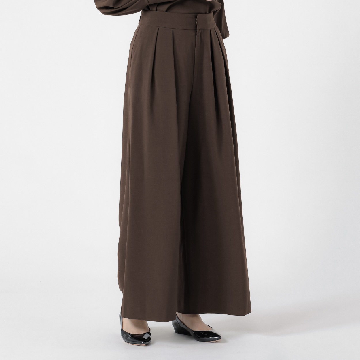 ESPRITMUR×オンワード樫山 ドライストレッチ ワンドパンツ レディス ESPRITMUR(エスプリミュール) 267ES003OK(コイチャ-L)