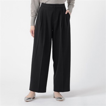 ESPRITMUR×オンワード樫山 裏起毛タックカーヴィーパンツ レディス ESPRITMUR(エスプリミュール) 267ES006OK(クロ-M)