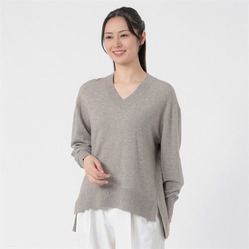 ESPRITMUR×オンワード樫山 Vネックニット レディス ESPRITMUR(エスプリミュール) 267ES007OK(ウスクロ-M)