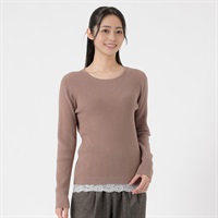 EMMA JAMES(エマジェイムス) レースコンビ ラメニットプルオーバー レディス 267EMJ081CT(チャ-M)