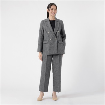 【STYLE SHIFT】 3点セットスーツ ダブルブレストジャケット＋ワイドパンツ＋ストレートパンツ付 レディス ESPRITMUR(エスプリミュール) 265ES611MH(チャコ－ルグレ－-S)