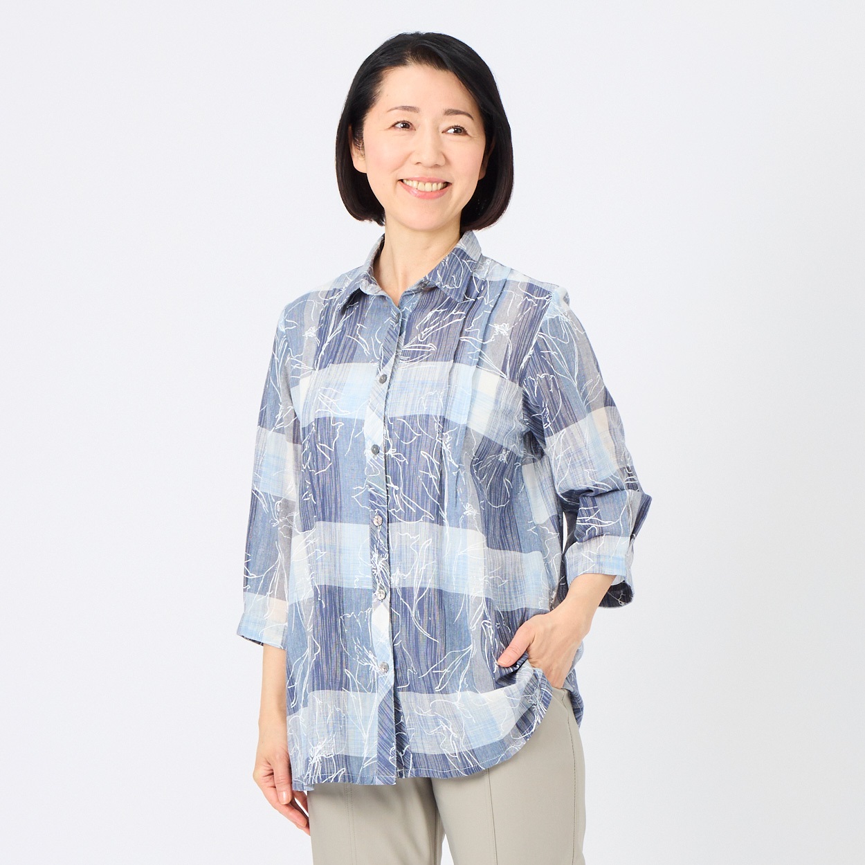 美品　コットンハウス　アヤ　チェックシャツ　羽織り 楽天市場】チェックシャツ レディース 綿 チュニック シャツ