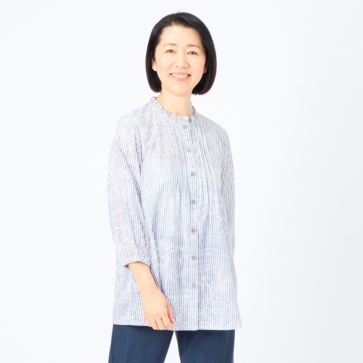 専用【美品】リヴドロワ 半袖 ポケット付き シャツ ライトグレー ブラウス F 123670169381_011.webp