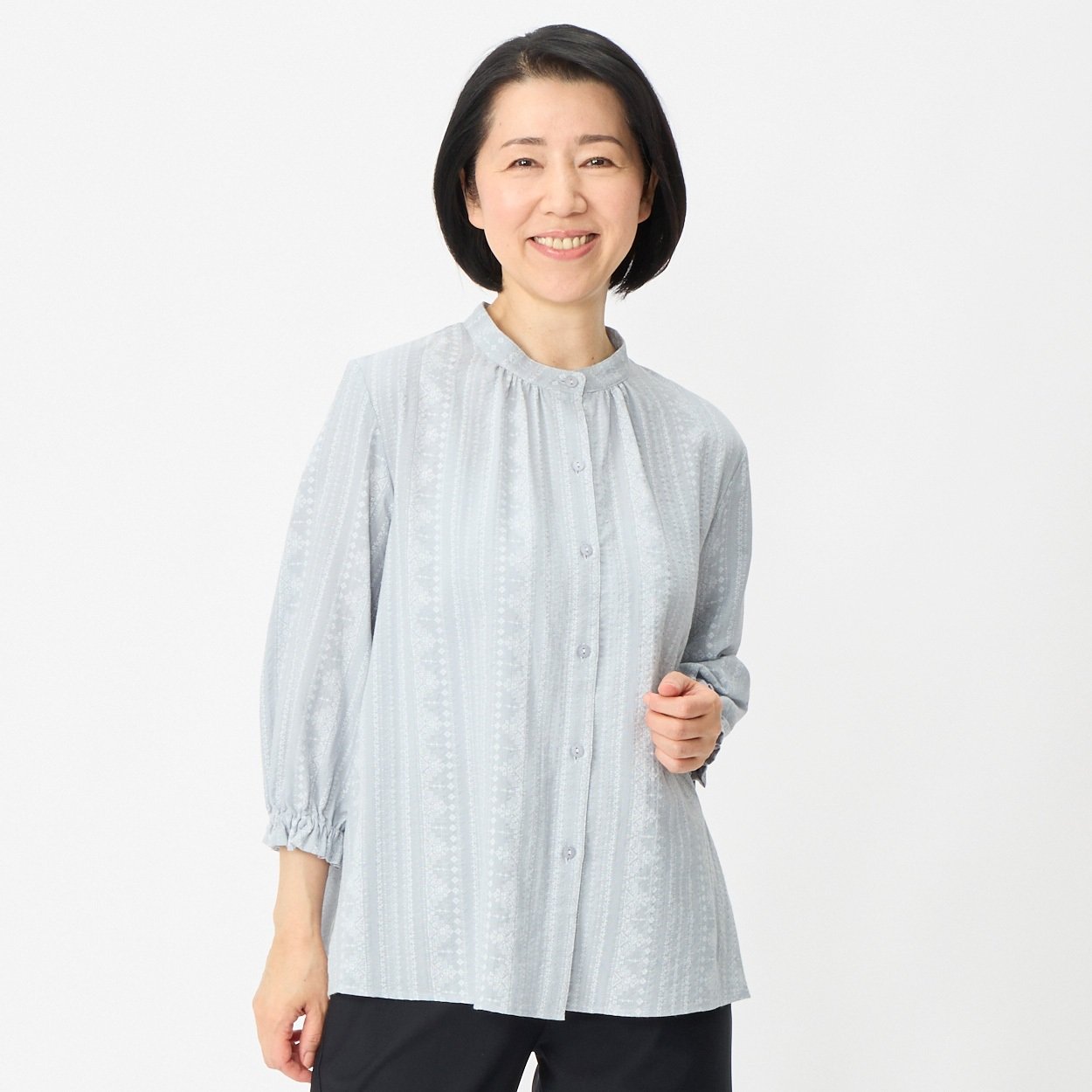 美品♪オーラリー バンドカラーシャツ 長袖 くすみピンク サイズ0 pv1 25SS】AURALEE WASHED FINX TYPEWRITER SHIRT 