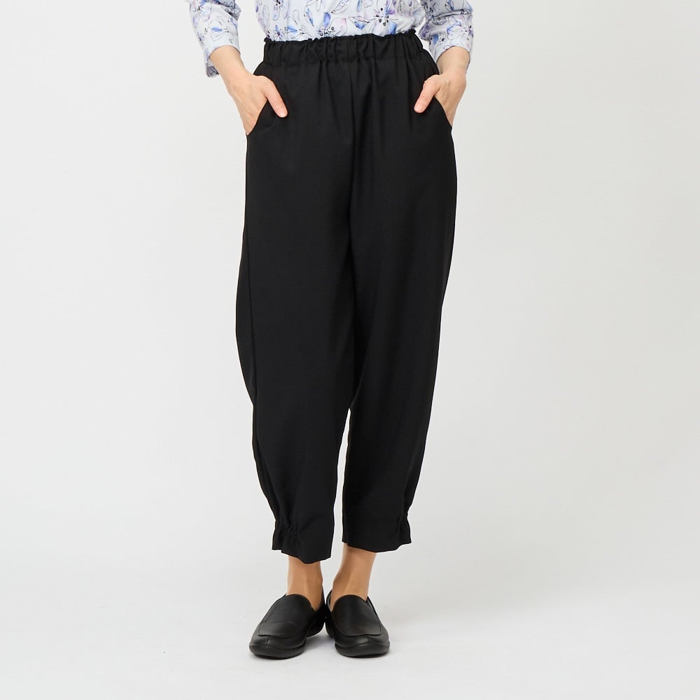 パンツ お出かけもんぺ レディス 着楽美(クロ-XL)
