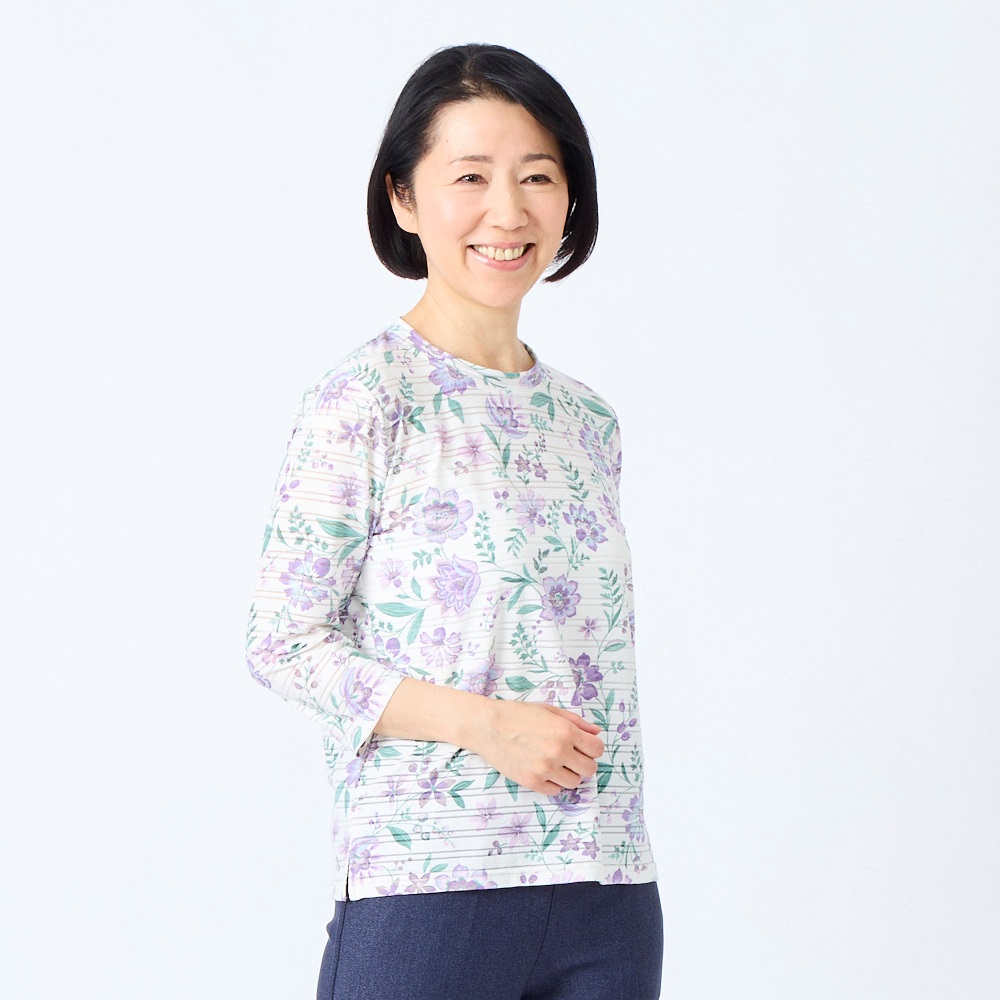 【エレガント】レオナール 半袖 カットソー シャツ 綿 花柄 総柄 M コットン 美品】LEONARD 半袖 花柄 カットソー 綿100% Lサイズ - メルカリ