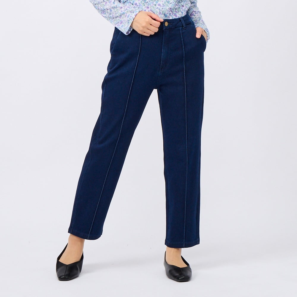 パンツ ピンタックストレート 前ファスナー開きタイプ プラチナ旅 レディス 着楽美(コイアオ-XL)