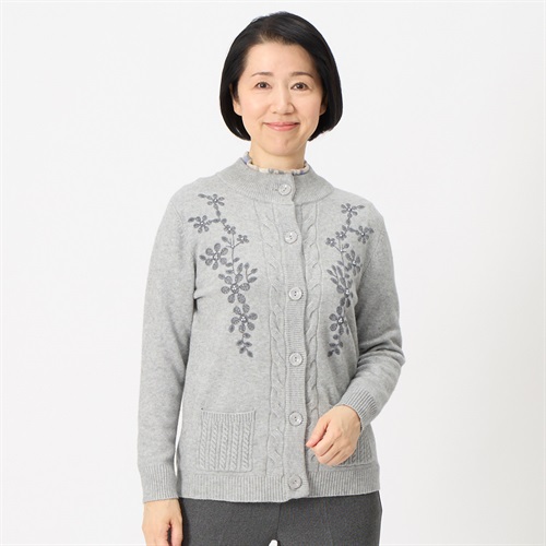 Pearls&Cashmere カシミア100%ハイネックニットカーディガンM シルクカシミヤ | Milestone公式オンラインストア