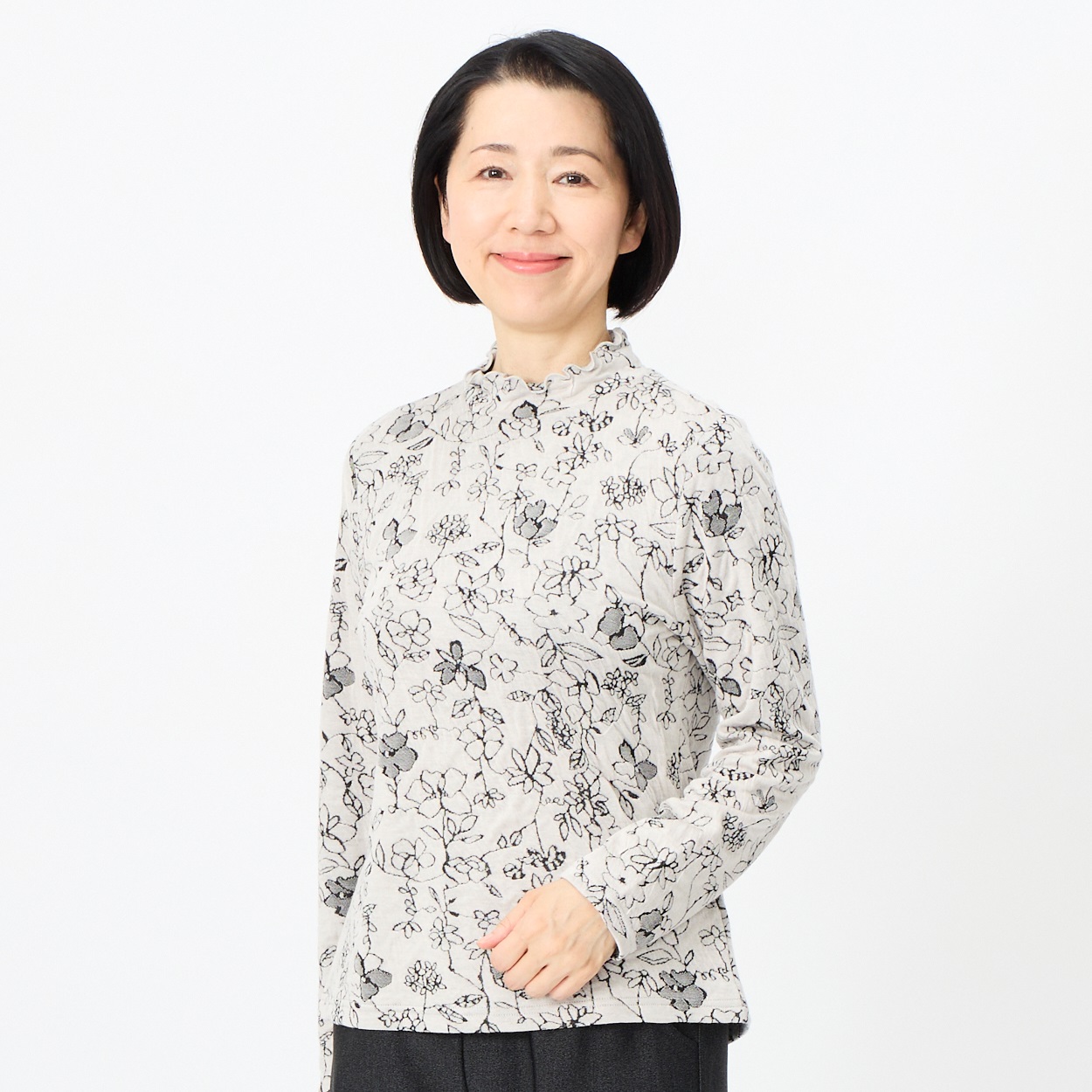 美品　ビンテージトルネード　 L 長袖シャツ　花柄 シャツ レディース トップス 花柄 長袖 刺繍 立ち襟 着まわし 春