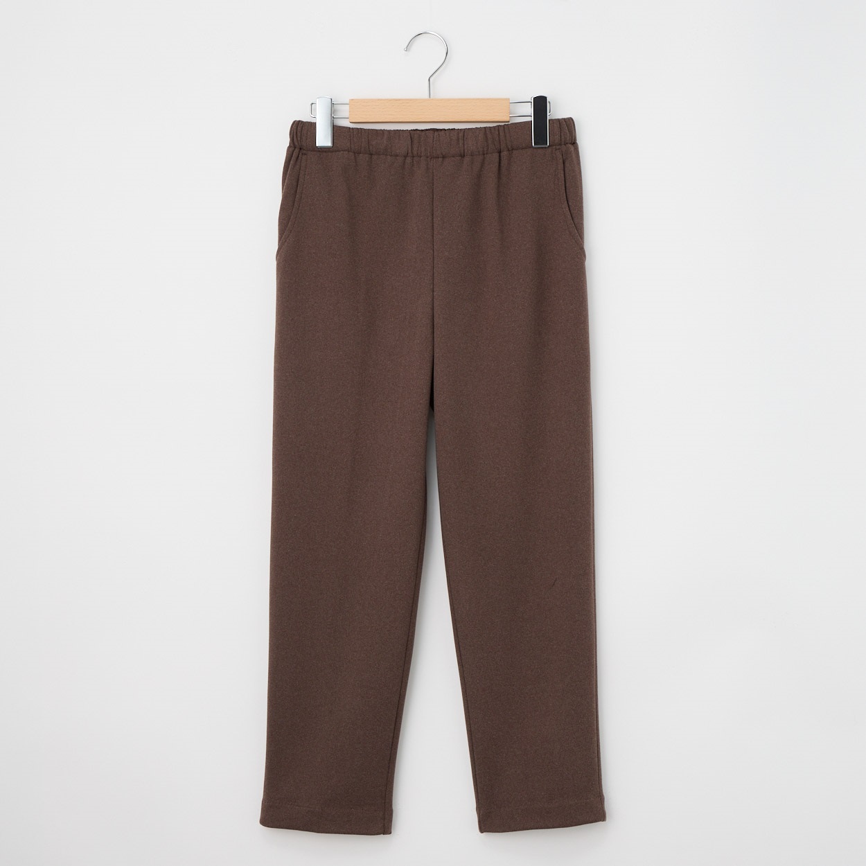 新品タグ付き 27万 24AW アキレスイオンガブリエル レザー ワイドパンツ シャークツイード ワイドパンツ レディス ESPRITMUR(エスプリミュール