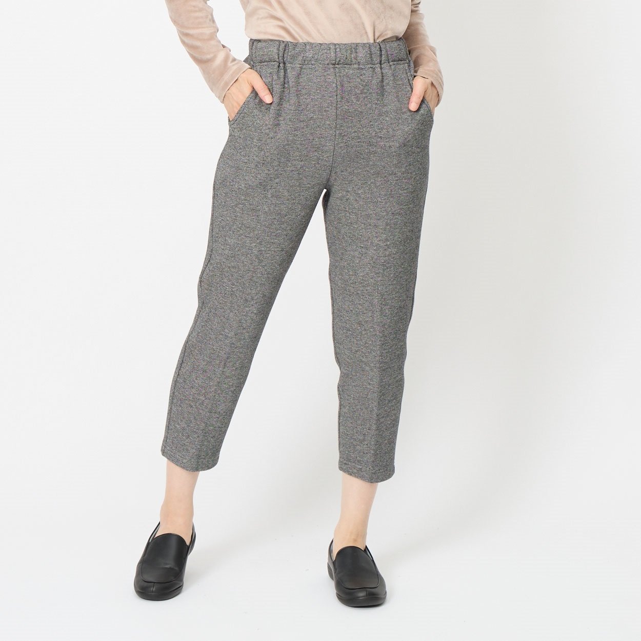 ☆美品☆ICB パンツスーツ ストレッチ ジョーゼット カーキ L ☆美品☆ICB パンツスーツ ストレッチ ジョーゼット カーキ L