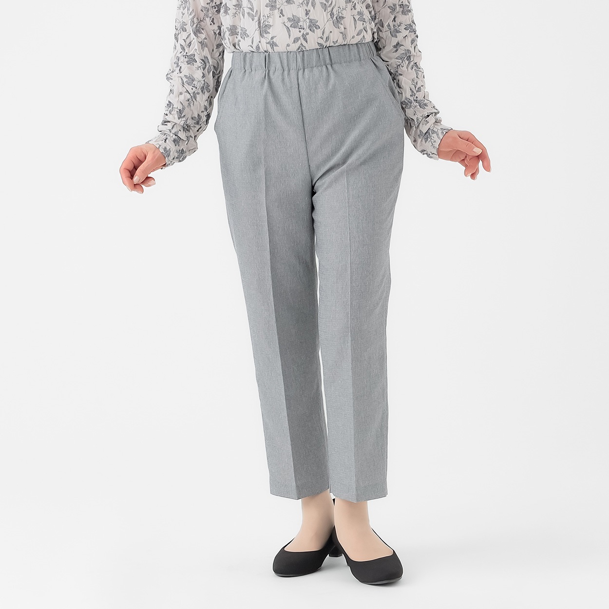 パンツ おりなす栃尾 58丈 レディス 着楽美(きらび) SA-87148-26S(ウスクロ-XL)