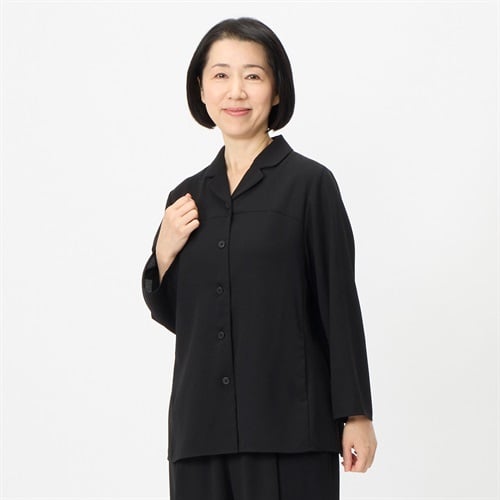 冠婚葬祭にも使えるジャケット風ブラウス  レディス 着楽美(きらび) CPN623439-AB