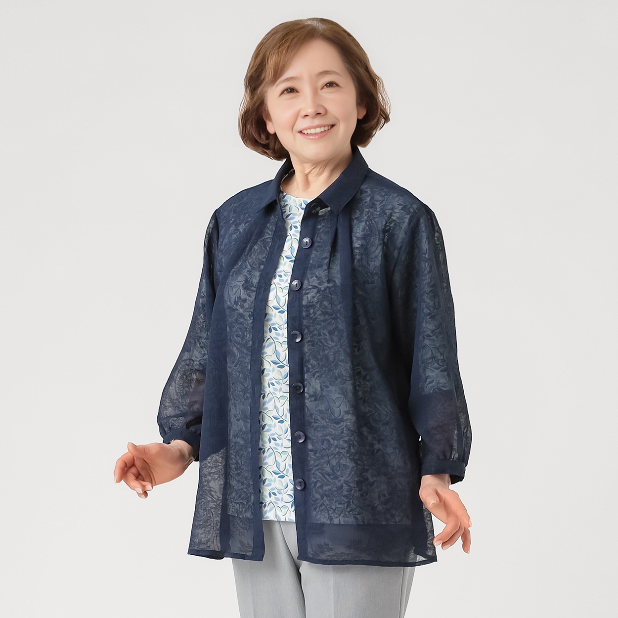【未使用】Rady シフォンシャツ アンサンブル シフォンシャツ 7分袖 レディス 着楽美(きらび) IN