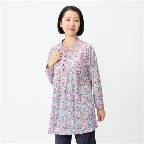 美品 TOKUKO1erVOL 希少 チュニック Aライン 花 鳥柄 カラフル チュニック 小花柄 レディス 着楽美(きらび) JE-261848B | イオン