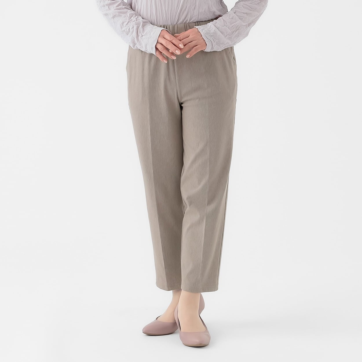 パンツ 58丈 色落ちしにくいデニム レディス 着楽美(きらび) KO6S71406-03E(チャ-M)