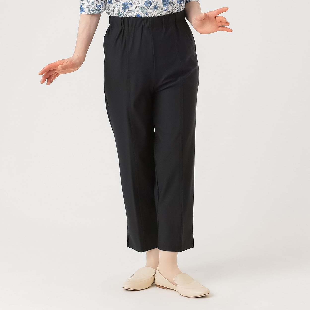 パンツ 55丈 涼感めちゃらく無地 レディス 着楽美(きらび) KO6S70440