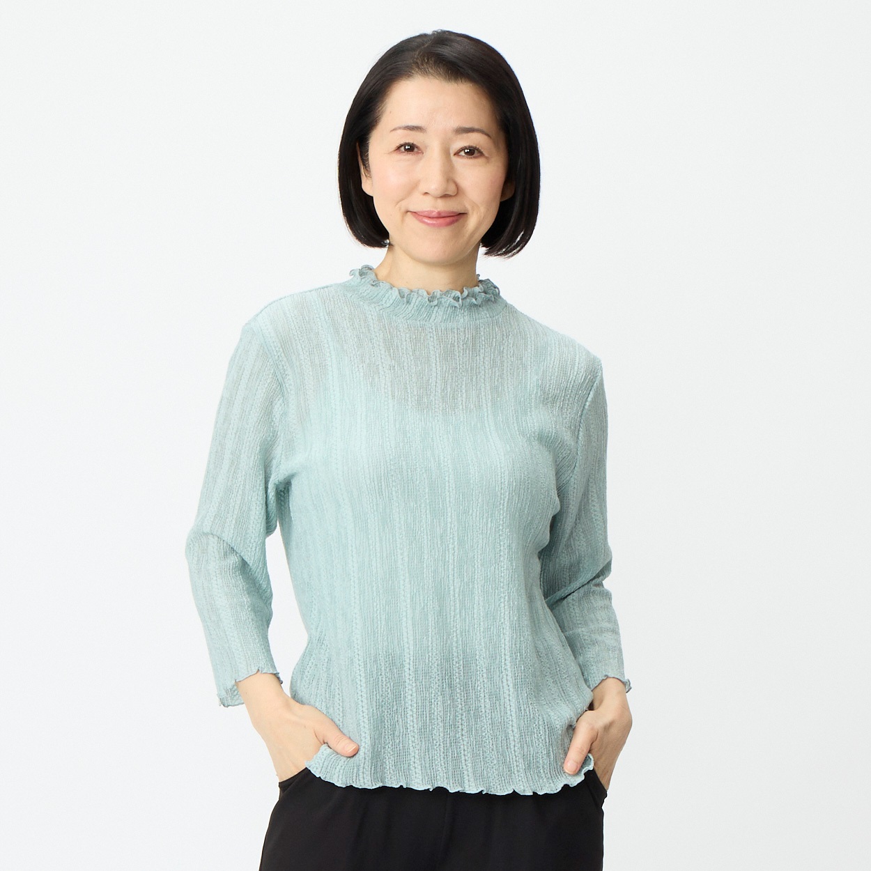 日本製カットソー 無地7分袖 レディス 着楽美(きらび) CPN-679778AB 