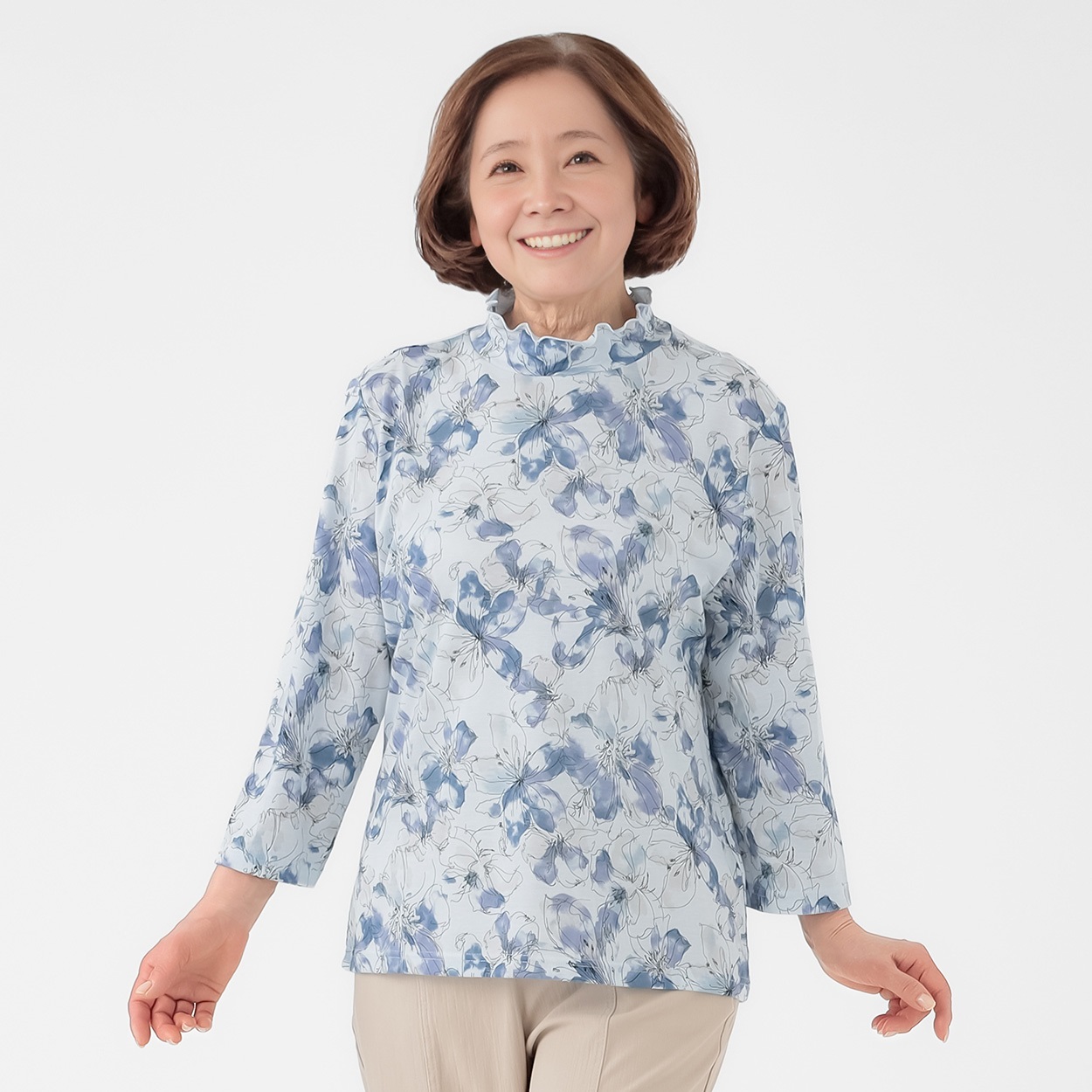 daily ベスト ＋ 花柄 カットソー 専用品 送料無料/再入荷】 花柄レース刺繍カットソー 5色 M-LL 洗える 半袖
