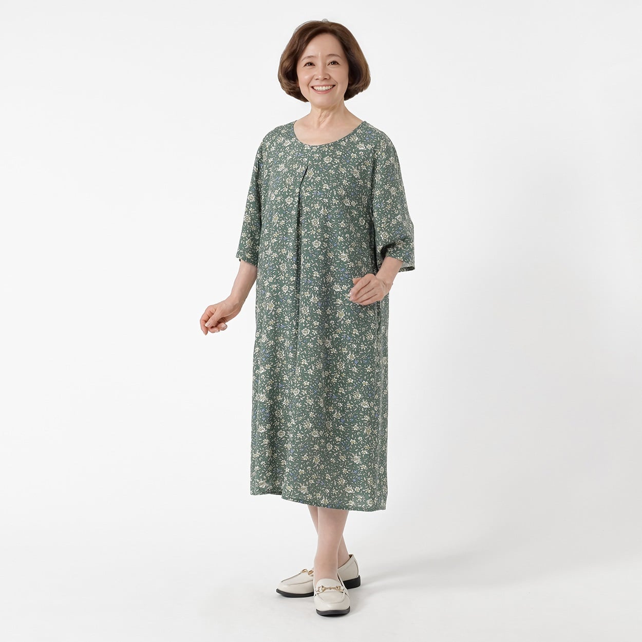ワンピース 5分袖 レディス 着楽美(きらび) IN-602950Y | イオン