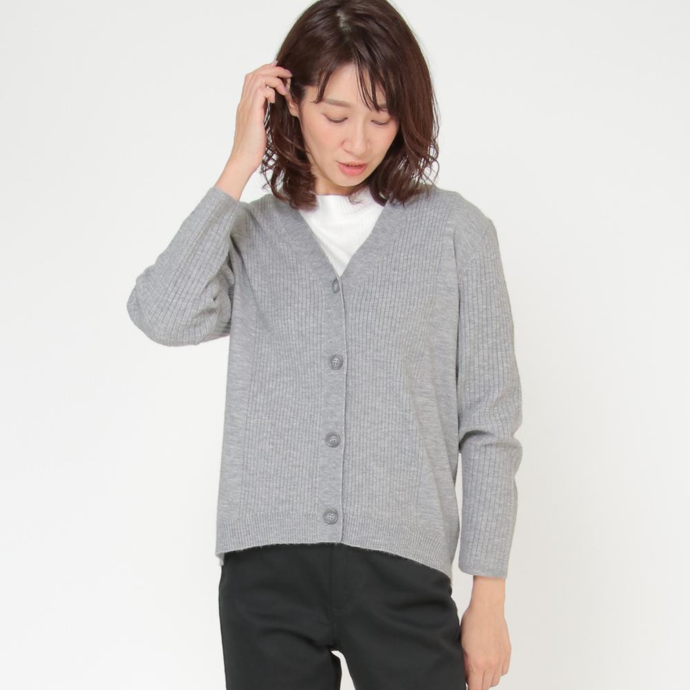 カーディガン 杢調Vネック レディス | イオンスタイルオンライン