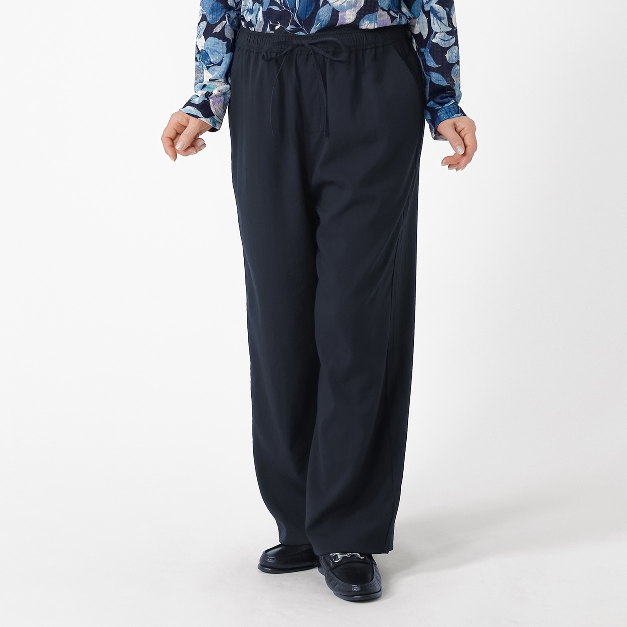 パンツ セミワイド   レディス 着楽美(きらび) CPN-308083AB(コイアオ-XL)
