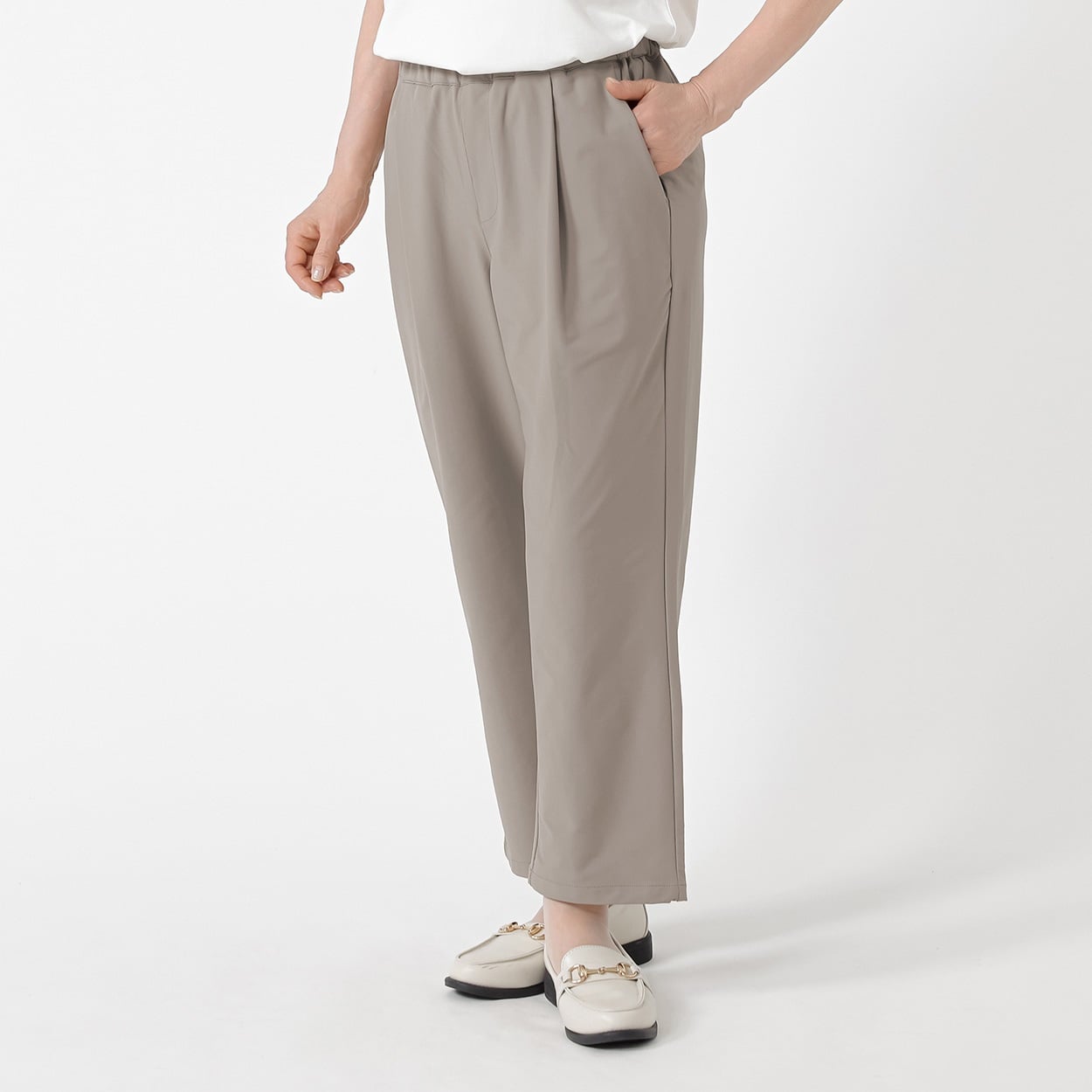 ストレッチパンツ レディス 着楽美(きらび) NT-96058-N(ウスチャ-M)