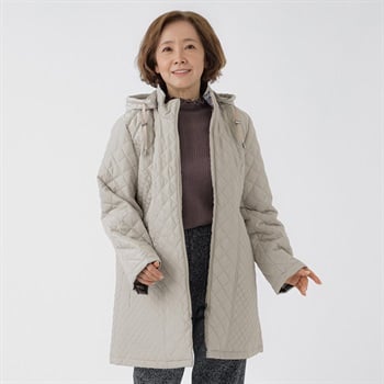 キルトジャケット 78丈 中綿キルト 裏チェック  レディス 着楽美(きらび) JE-263867B(ウスチャ-S)