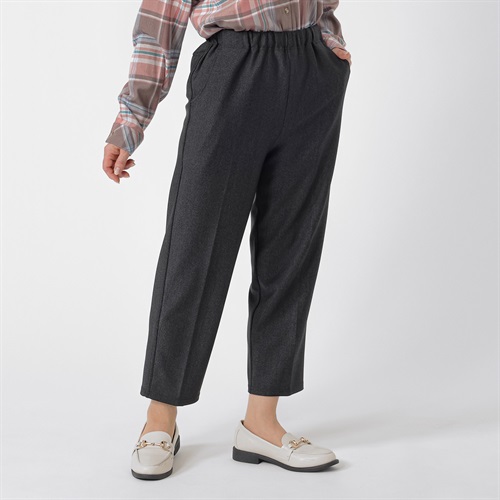 パンツ 55丈 メランジハイテンション生地 レディス 着楽美(きらび) KO6A71225-08E(クロ-M)