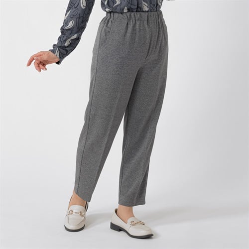 パンツ 58丈 めちゃらく・杢ストレッチ レディス 着楽美(きらび) KO6A74239-08E(ウスグレー-M)