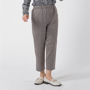 パンツ 55丈 めちゃらく・汚れにくいツイル柄 レディス 着楽美(きらび) KO6A74262-08E(チャ-M)