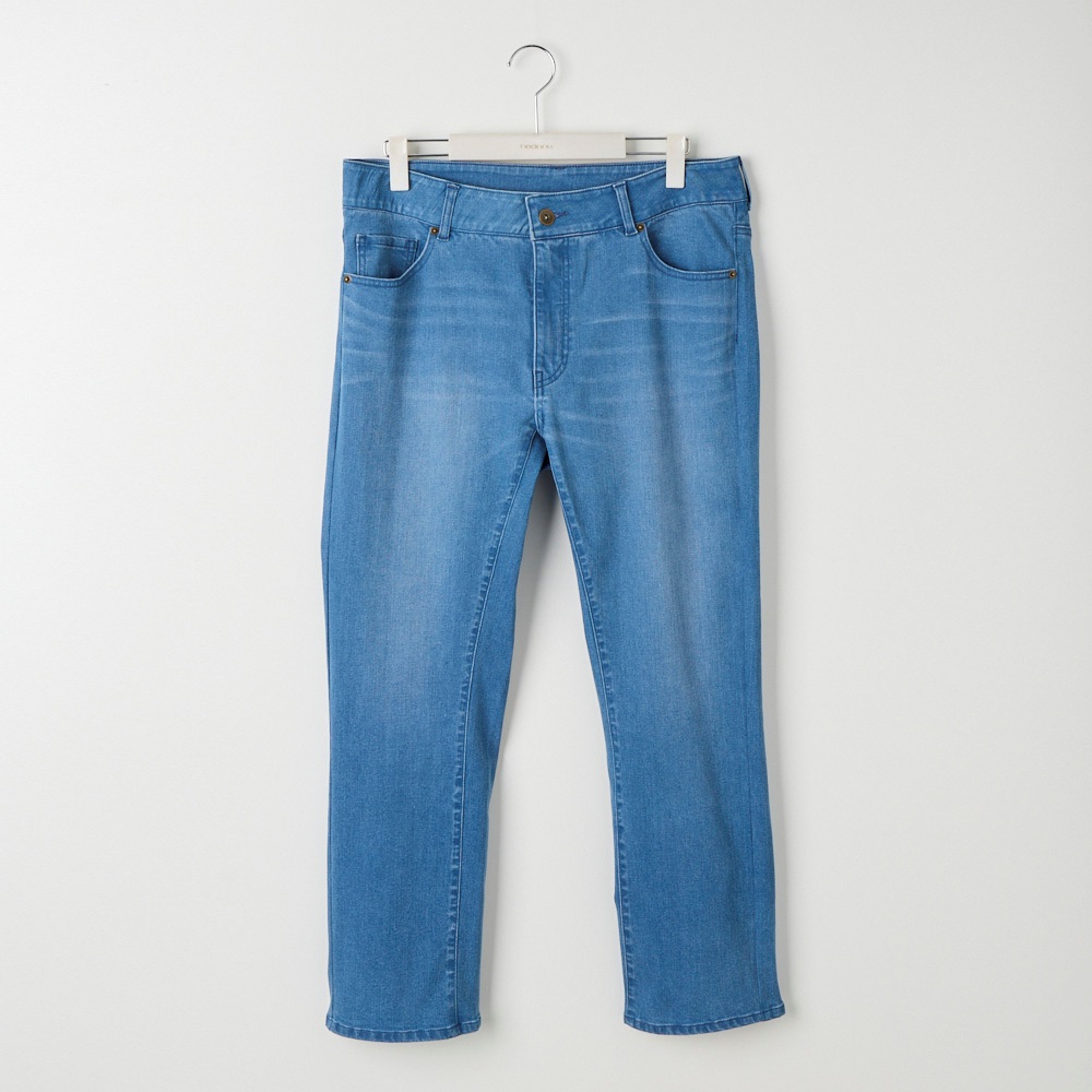 股ずれ軽減ストレッチデニムストレートパンツ レディス 大きいサイズ