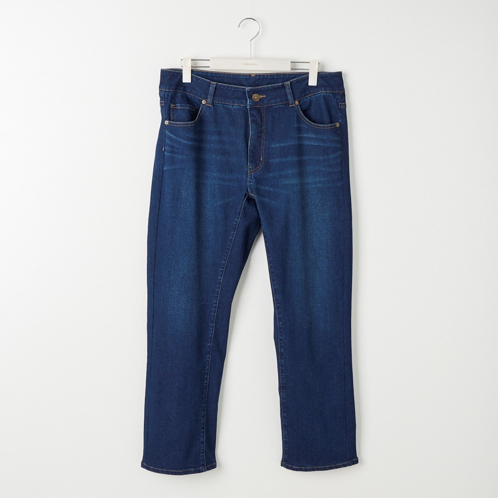 股ずれ軽減ストレッチデニムストレートパンツ レディス 大きいサイズ
