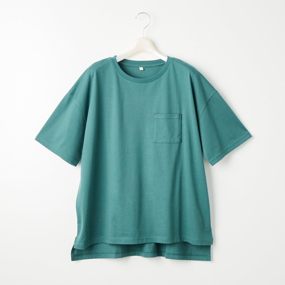 【大きいサイズ/機能素材アイテム】汗染み防止Tシャツ TOPVALU＊汗ジミ対策ボックスTシャツ レディス 大きいサイズ