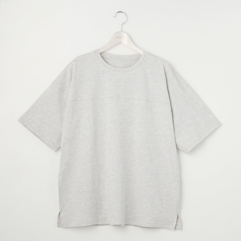 オーガニックコットン 胸切替無地Tシャツ レディス 大きいサイズ