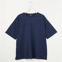 オーガニックコットン 胸切替無地Tシャツ レディス 大きいサイズ