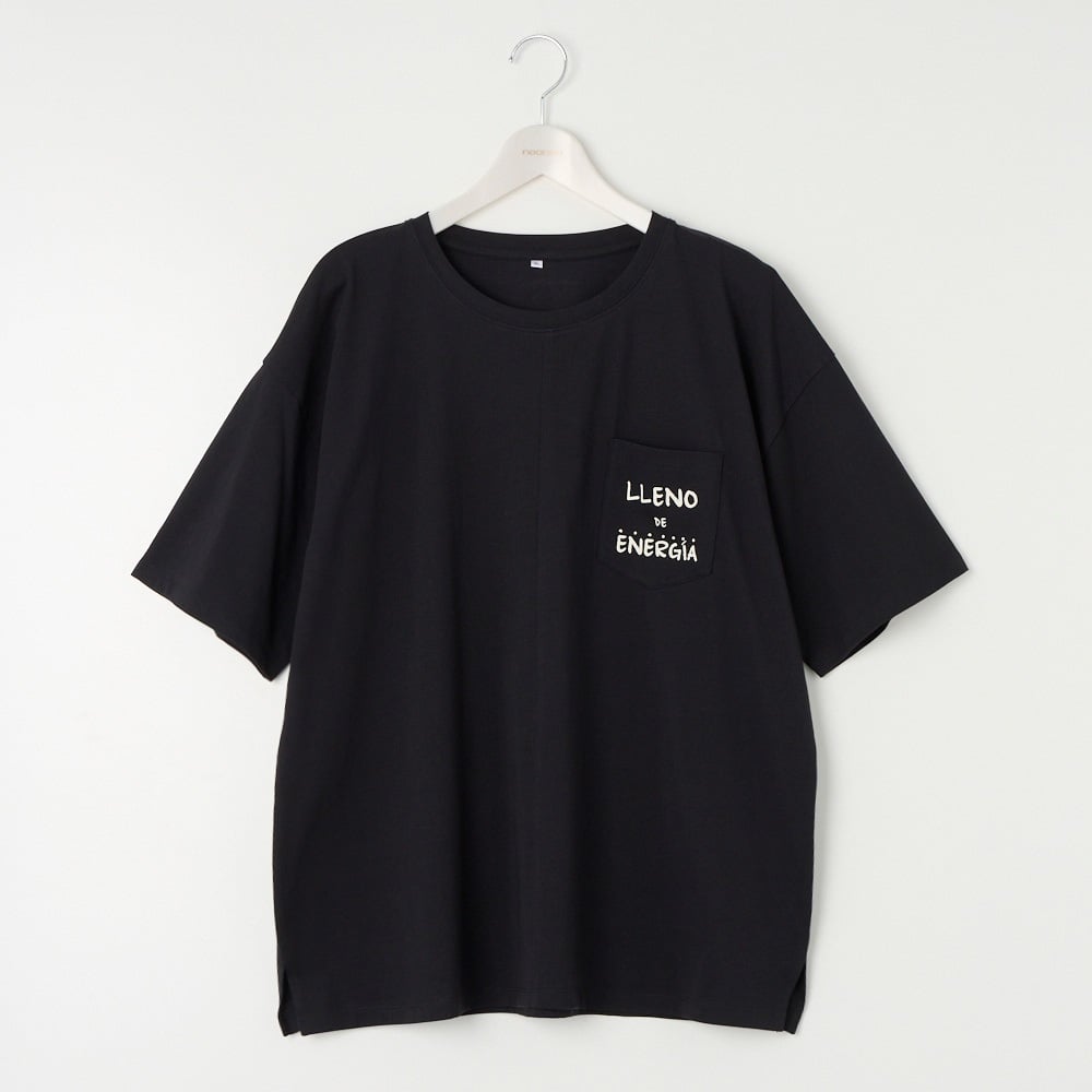 オーガニックコットン 前切替胸ポケット付きTシャツ レディス